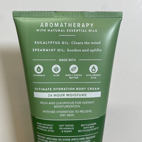 Bath & Body Works Eucalyptus Spearmint Stress Relief Body Cream 8 oz Shea Butter - Picture 5 of 6